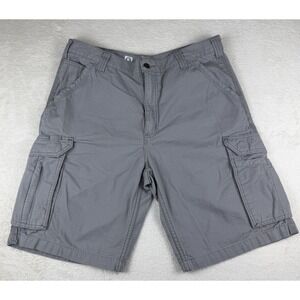 Carhartt Force Relaxed Fit Shorts Mens 36 Gray Cargo Ripstop Workwear 11" Inseam
